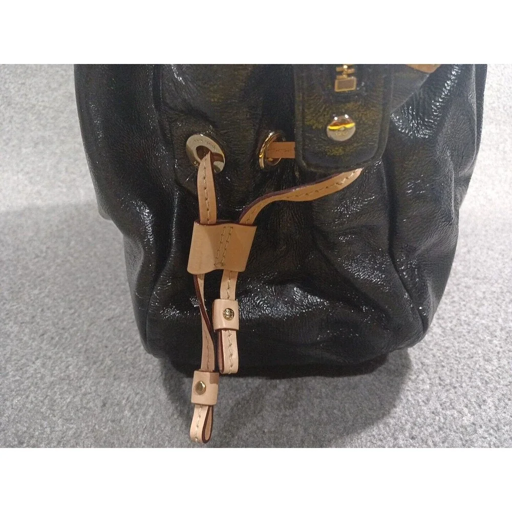 Kate Spade New York Crinkle Black Patent Leather Shoulder Bag Purse